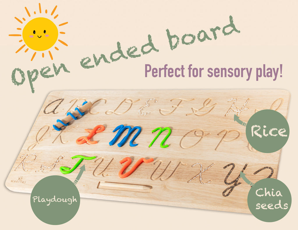 Montessori Cursive Alphabet Tracing Board