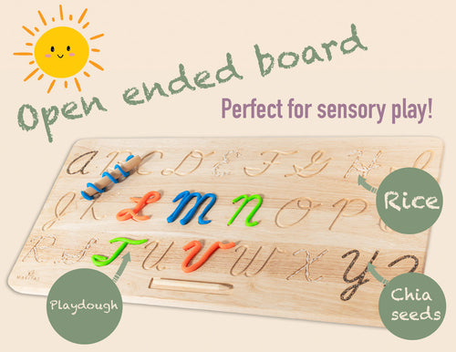 Montessori Cursive Alphabet Tracing Board