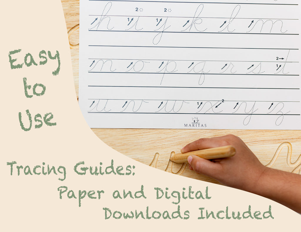 Montessori Cursive Alphabet Tracing Board