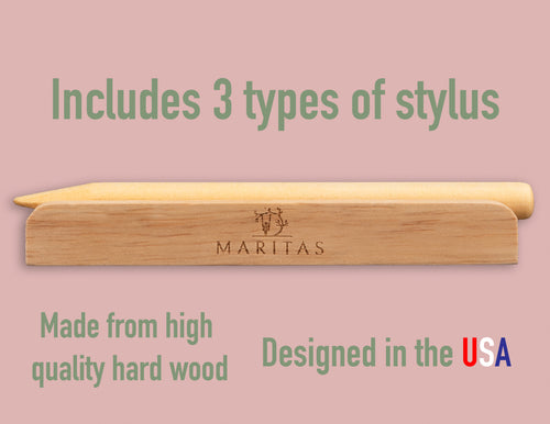 Wooden Stylus Writing Sticks with Holder