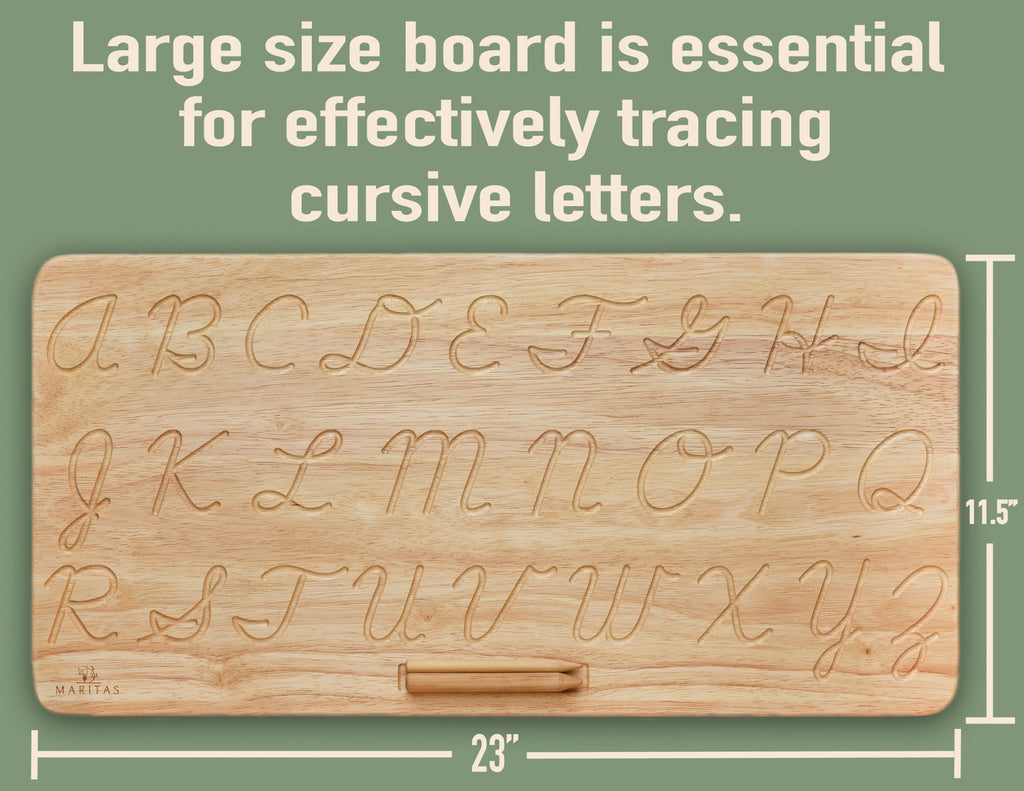 Montessori Cursive Alphabet Tracing Board