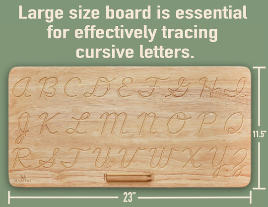 Montessori Cursive Alphabet Tracing Board