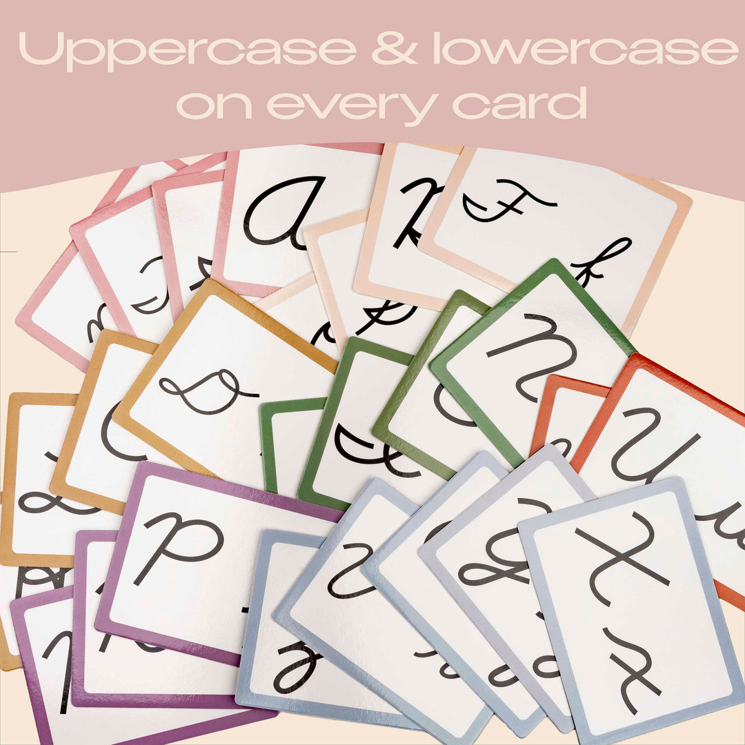 Phonics Cursive Alphabet Flash Cards by Maritas
