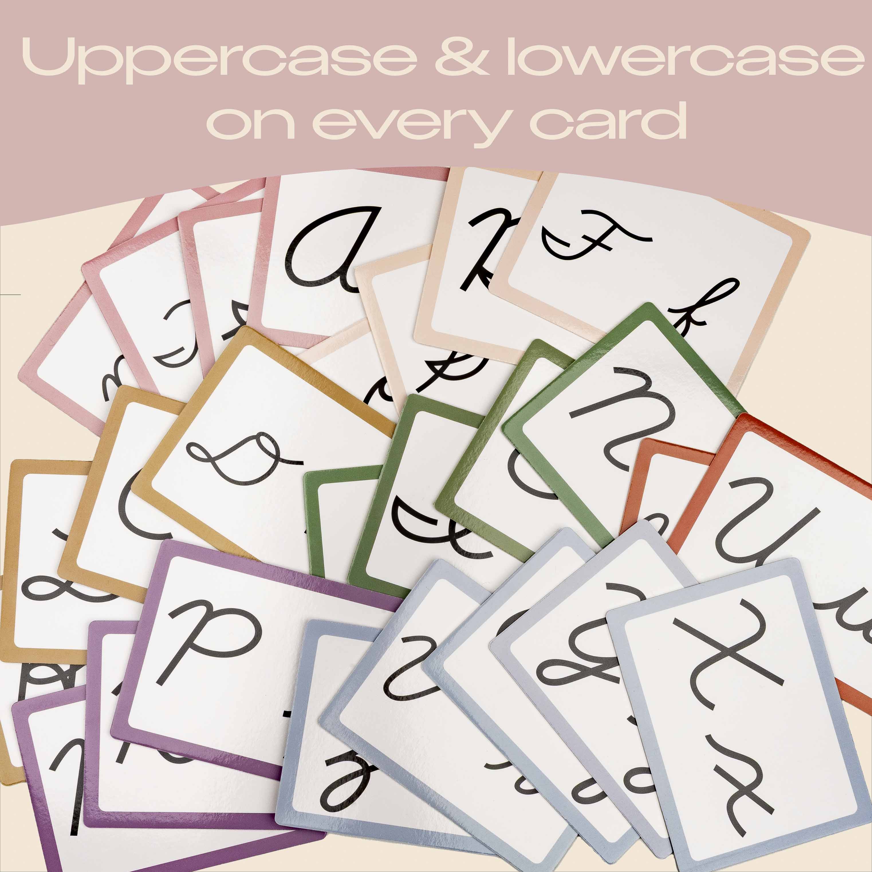Phonics Cursive Alphabet Flash Cards by Maritas