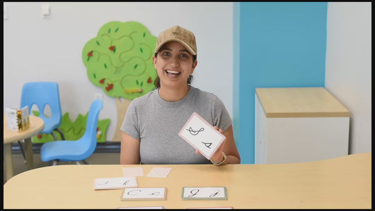 Phonics Cursive Alphabet Flash Cards by Maritas